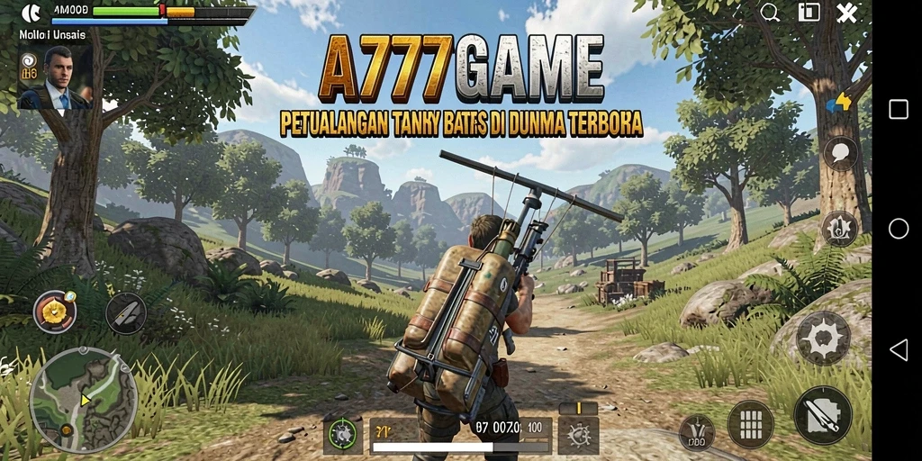Screenshot gameplay A777GAME menunjukkan dunia terbuka yang menakjubkan.