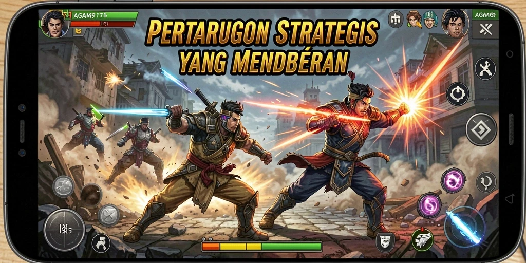 Tangkapan layar menampilkan aksi seru dalam permainan strategi AGAM69.