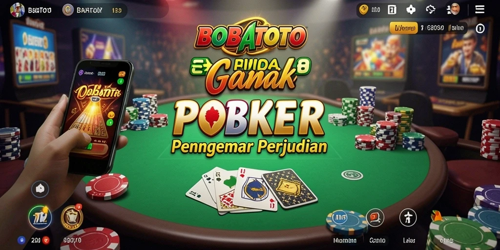 Screenshot utama BOBATOTO menampilkan pemain sedang berkompetisi dalam permainan Poker.