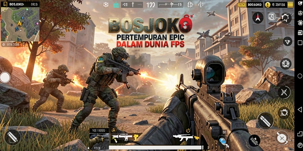 Tangkapan layar gameplay BOSJOKO yang penuh aksi dan seru.