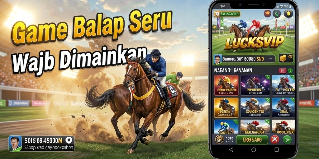 Tangkapan layar gameplay LUCKSVIP yang menampilkan balapan seru.