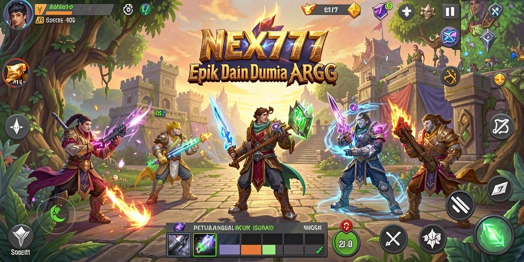 Tangkapan layar gameplay NEX777 yang menampilkan petualangan seru ARPG.
