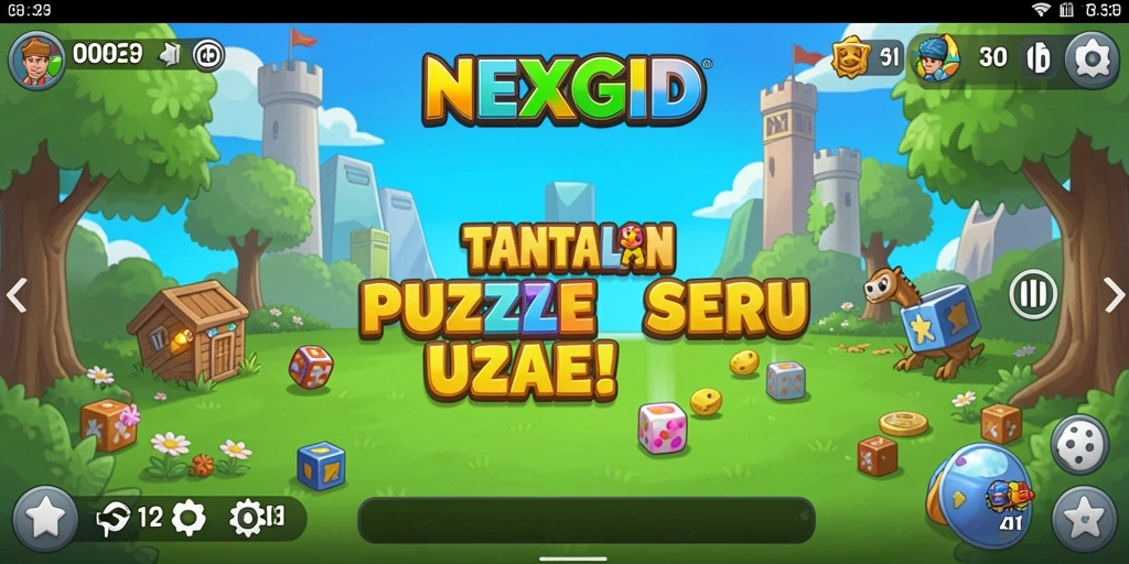 Tampilan menarik dari gameplay NEXGID menunjukkan tantangan Puzzle yang menantang.