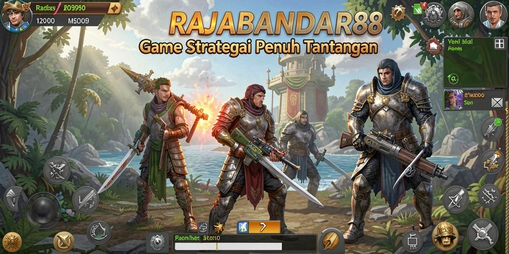Tampilan gameplay menegangkan dan strategis di RAJABANDAR88.