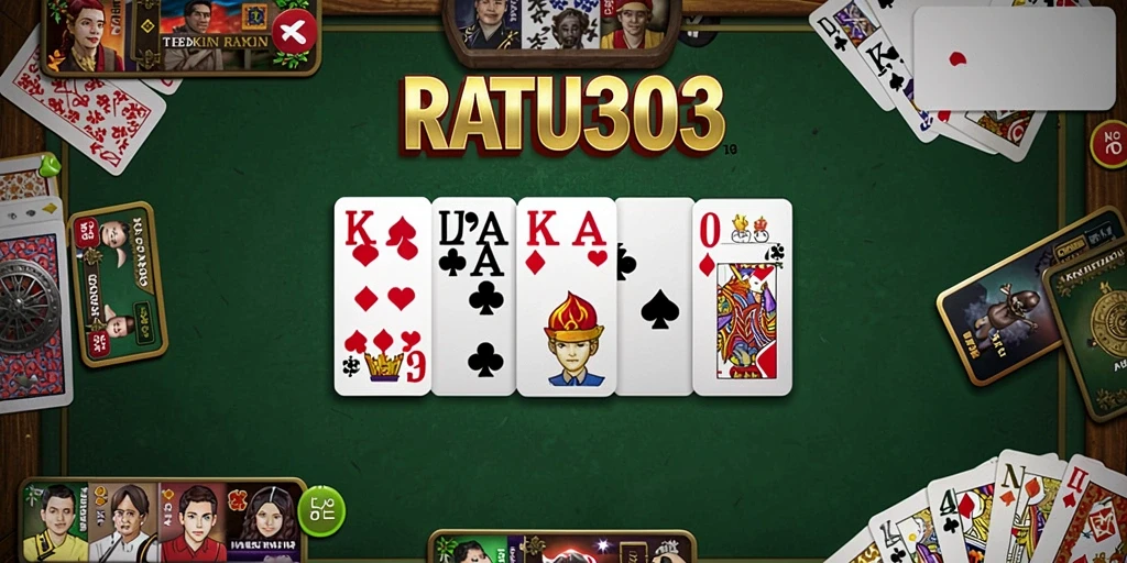 Tampilan menarik dari gameplay RATU303 yang menampilkan keseruan bermain Domino.