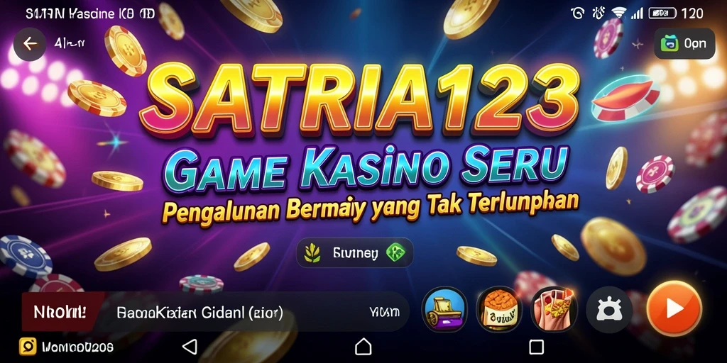Tangkapan layar utama SATRIA123 menampilkan momen seru dalam permainan Kasino.