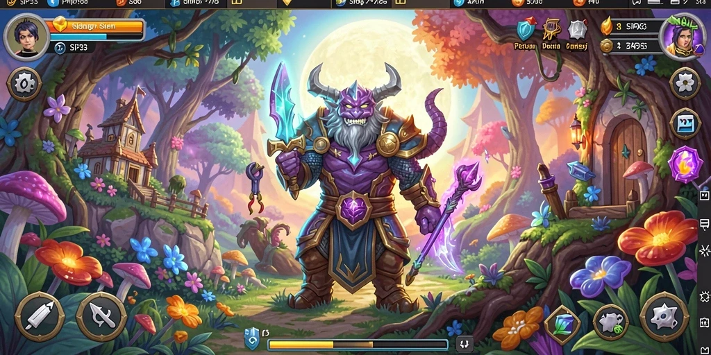 Gameplay SIP33 yang menampilkan eksplorasi dunia fantasi.