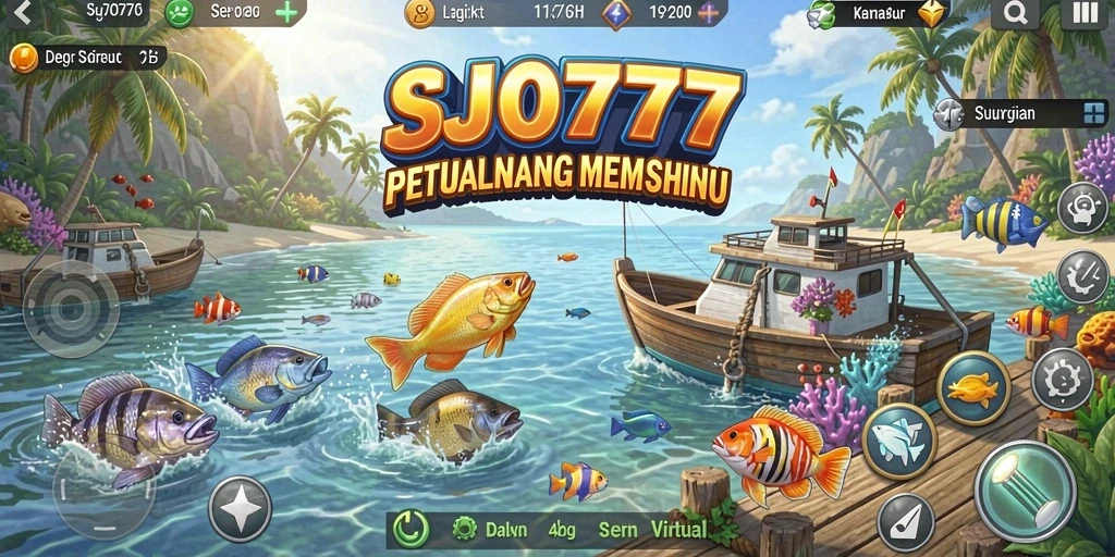 Screenshot menampilkan gameplay memancing seru di SJO777.